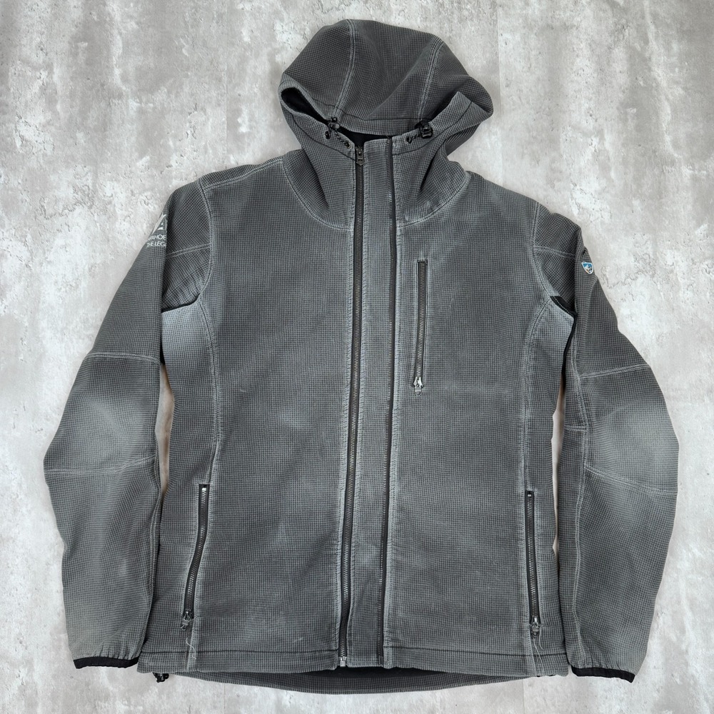 Kuhl Jacket Mens Large Gray Relik Hoody Full Zip Hooded Outdoors Hiking Granola